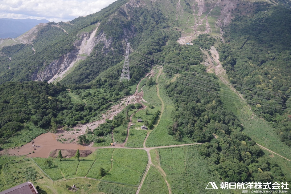 令和6年7月の大雨による被害状況等の航空写真（滋賀県米原市伊吹地区